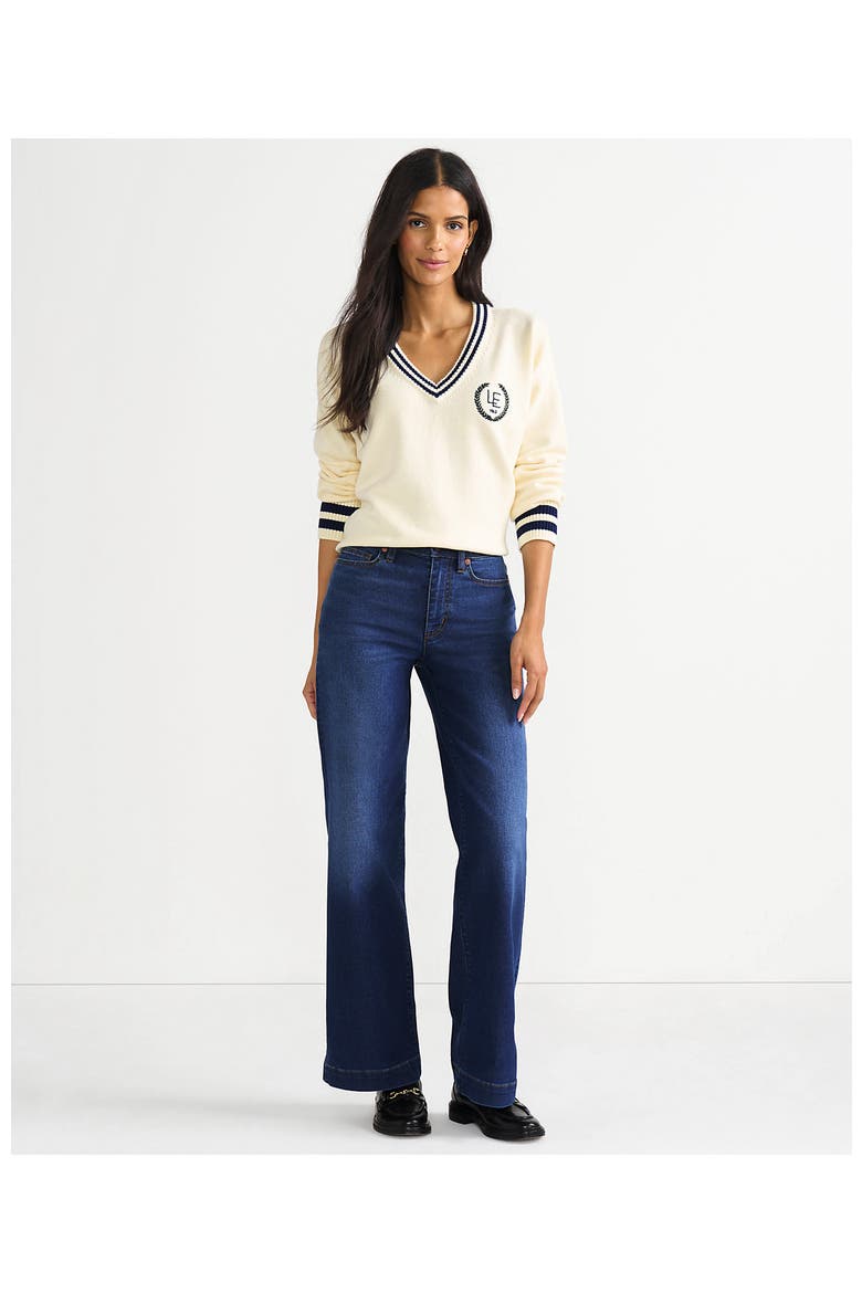 High Rise Wide Leg Denim Jeans, Alternate, color, Royal Indigo