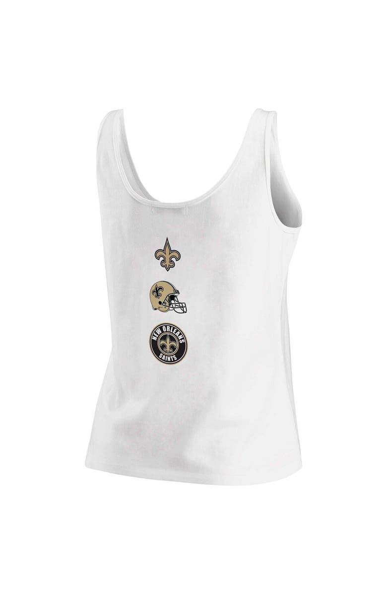WEAR by Erin Andrews Women's WEAR by Erin Andrews White New Orleans Saints Team Scoop Neck Tank Top, Alternate, color,