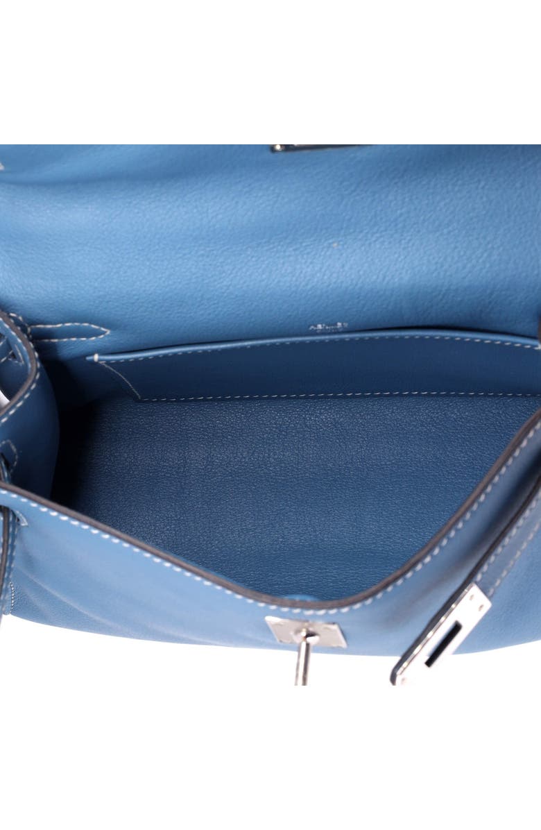 Pre-Owned Hermes Kelly Pochette Swift, Alternate, color, Bleu Jean