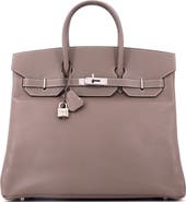 Pre-Owned Hermes HAC Birkin Bag Grey Epsom with Palladium Hardware 36