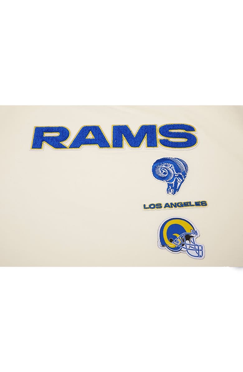 PRO STANDARD Women's Pro Standard Cream Los Angeles Rams Retro Classic Boxy Cropped T-Shirt, Alternate, color,