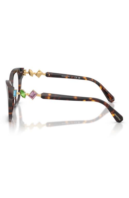 Swarovski 52mm Square Optical Glasses In Brown