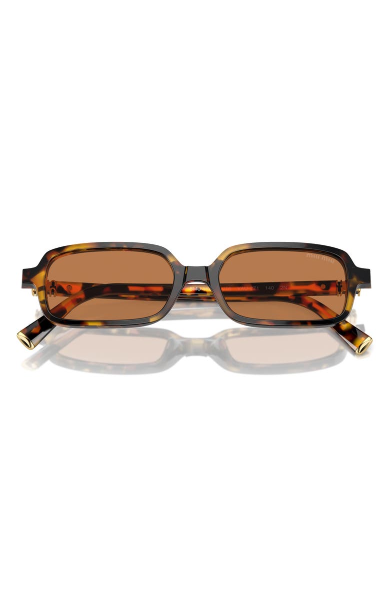 Miu Miu 51mm Rectangular Sunglasses, Main, color, Blond Havana