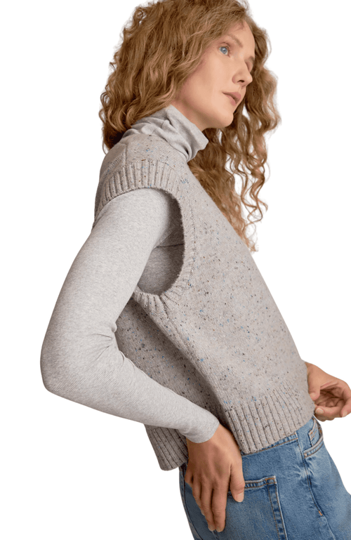 M.m.lafleur M. M.lafleur Eloise Confetti Wool Vest In Gray