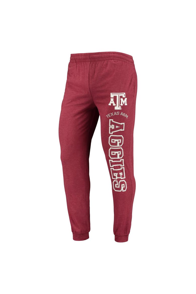 Men's Concepts Sport Maroon/Heather Charcoal Texas A&M Aggies Meter Long Sleeve Hoodie T-Shirt & Jogger Pajama Set, Alternate, color, Maroon
