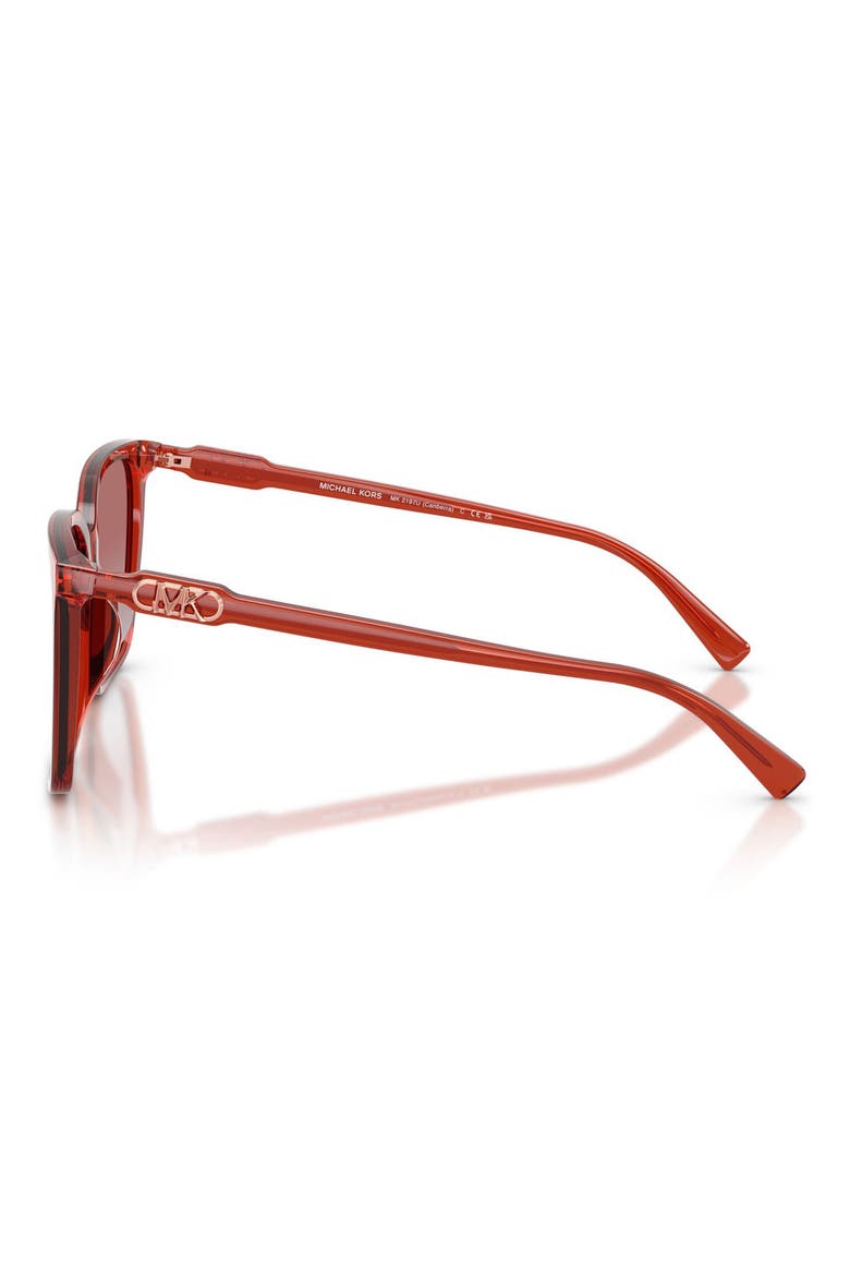 Canberra 56mm Square Sunglasses, Alternate, color, SOFT PINK / PINK MIRROR