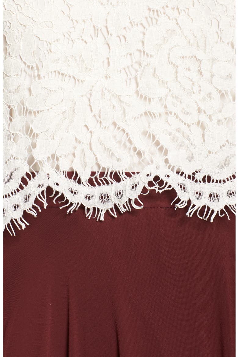 Kenzie Lace Crop Top, Alternate, color, IVORY