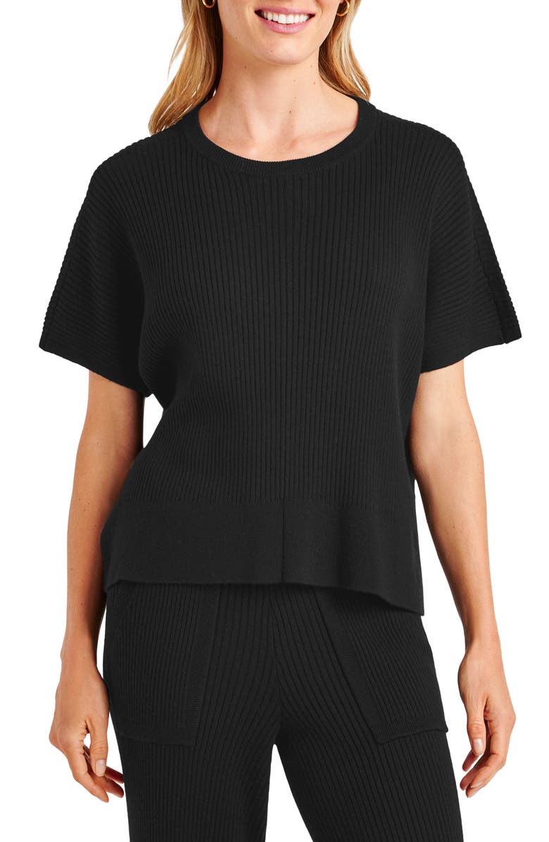 Splendid Georgie Short Sleeve Rib Sweater, Main, color, 