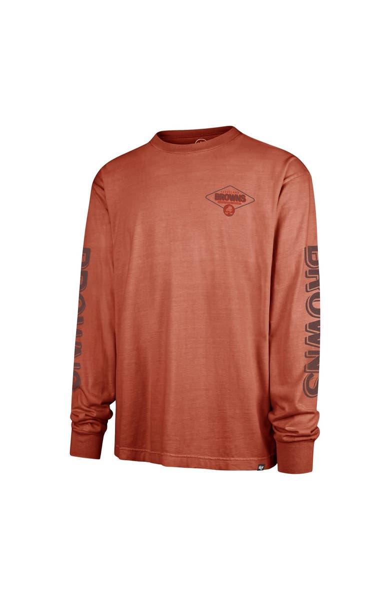 '47 Men's '47 Orange Cleveland Browns Cairn Ravine Foundation Throwback Long Sleeve T-Shirt, Alternate, color, Orange