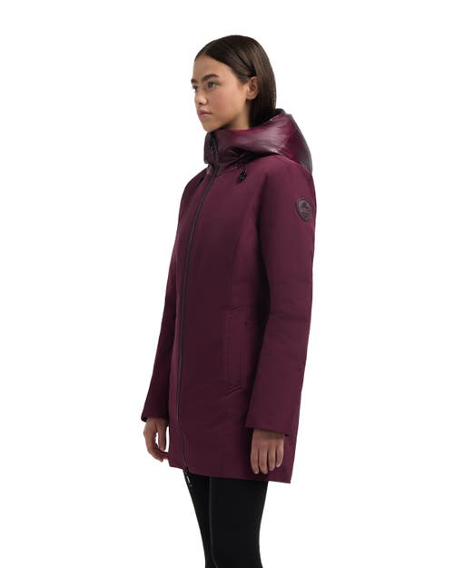 Pajar Nova Mixed Media 3-in-1 Coat With Fixed Hood In Purple