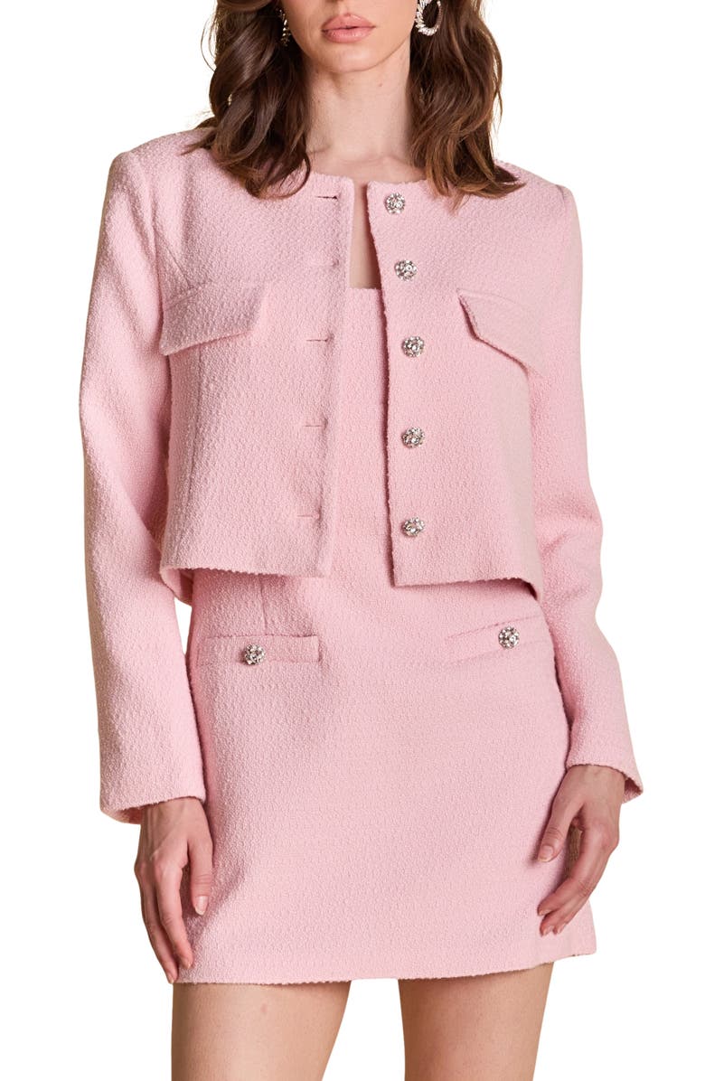 Endless Rose Tweed Jacket, Main, color, Pink