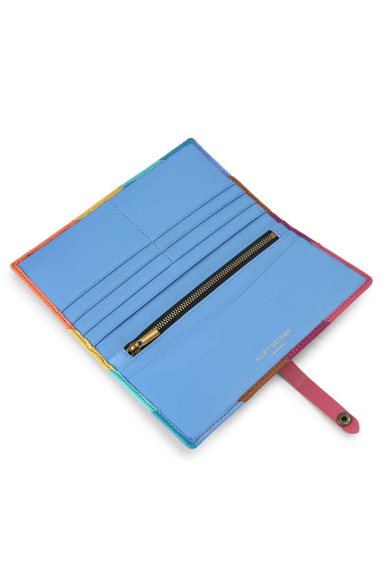 Kurt Geiger London Kensingtone Stripe Leather Wallet, Alternate, color, 