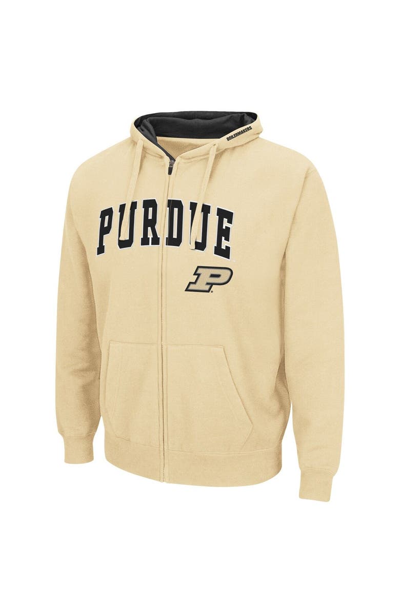 COLOSSEUM Men's Colosseum Gold Purdue Boilermakers Arch & Logo 3.0 Full-Zip Hoodie, Alternate, color, Gold