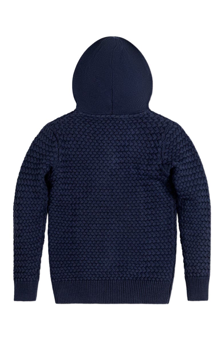 Hope & Henry Baby Boys' Organic Hooded Half Zip Sweater, Infant, Alternate, color, 