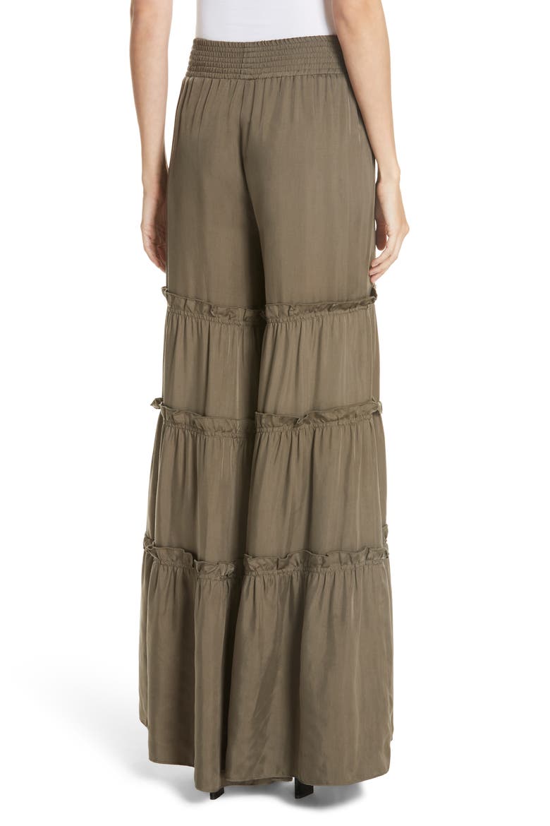 Avery Ruffle Tier Pants, Alternate, color, OLIVE