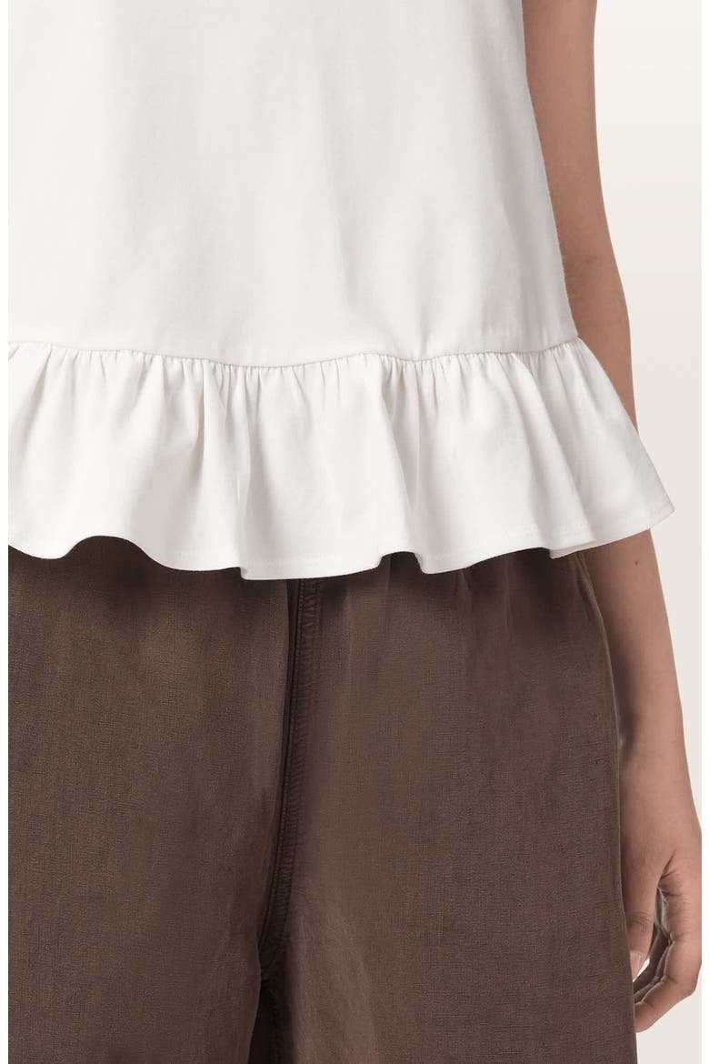 Georgia Lace Trim Peplum Camisole, Alternate, color, WHITE