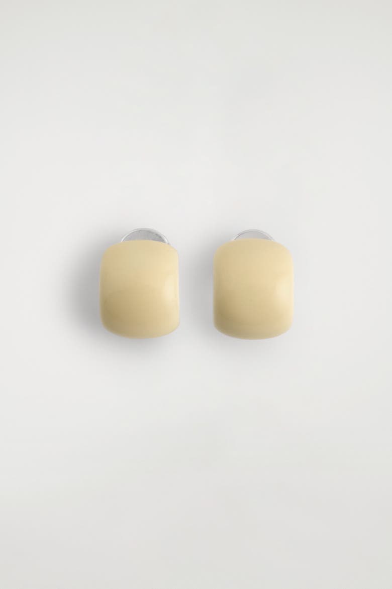 Mini Half-hoop Earrings, Alternate, color, BUTTER YELLOW