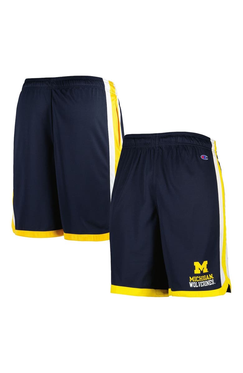 Champion Men's Champion Navy Michigan Wolverines Basketball Shorts, Alternate, color,
