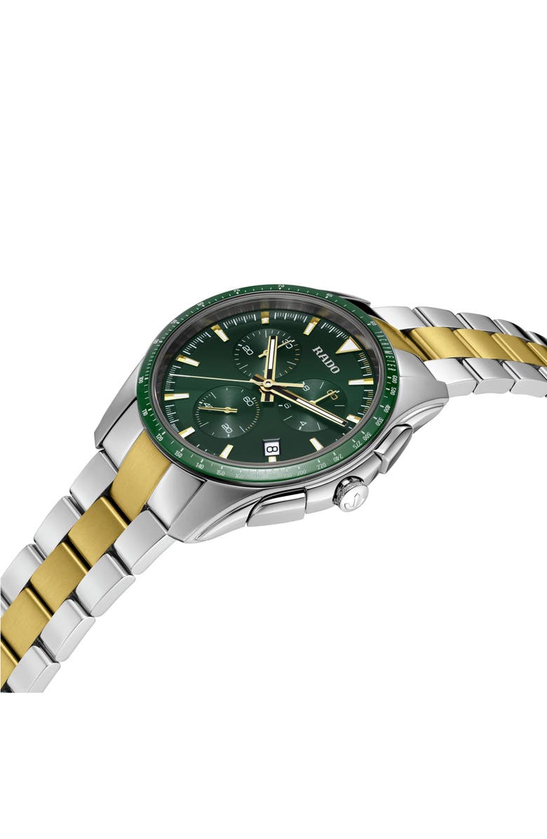 RADO HyperChrome Chronograph Bracelet Watch, 44.9mm, Alternate, color, Green