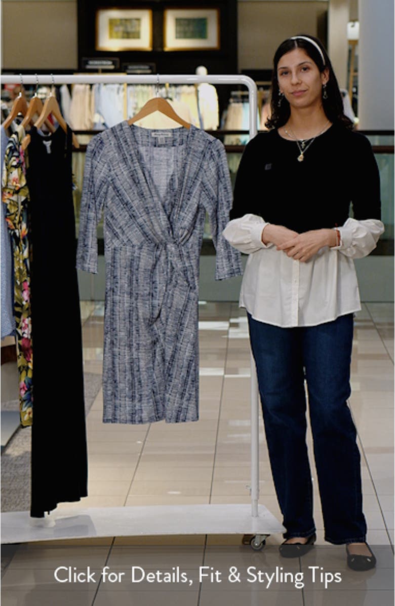 Clara Clear Waters Jersey Faux Wrap Dress, sales video thumbnail