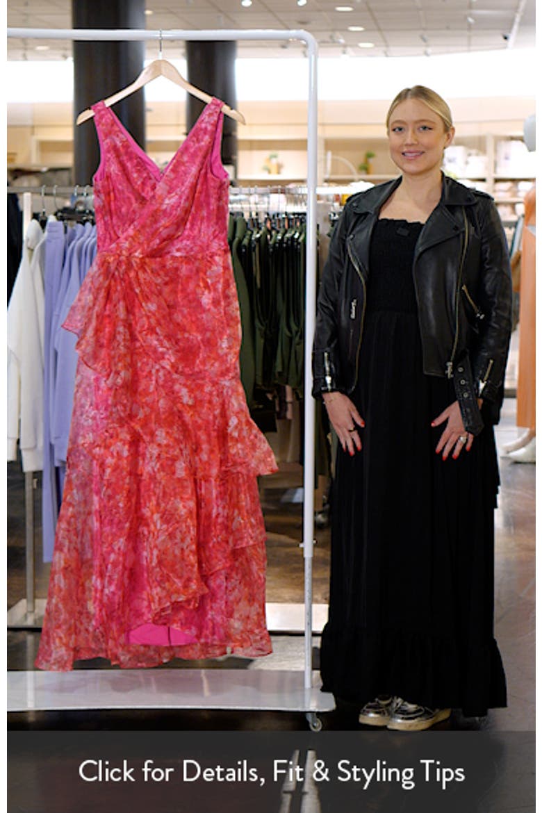 Floral Ruffle Evening Gown video