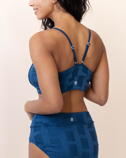Nani Squared Surf Crop Top In Blue