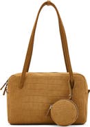 MANGO Small Suede Bowling Bag