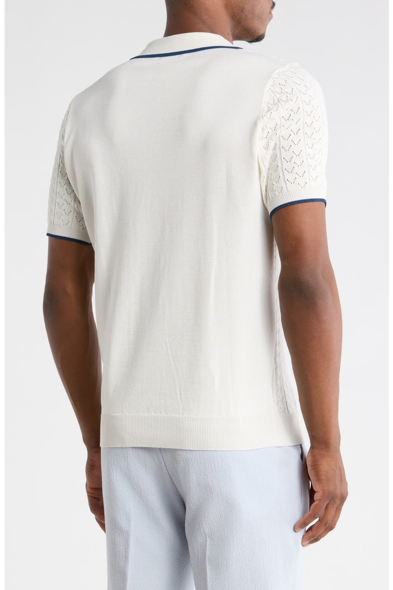 Slim Fit Polo Sweater, Alternate, color, CREAM