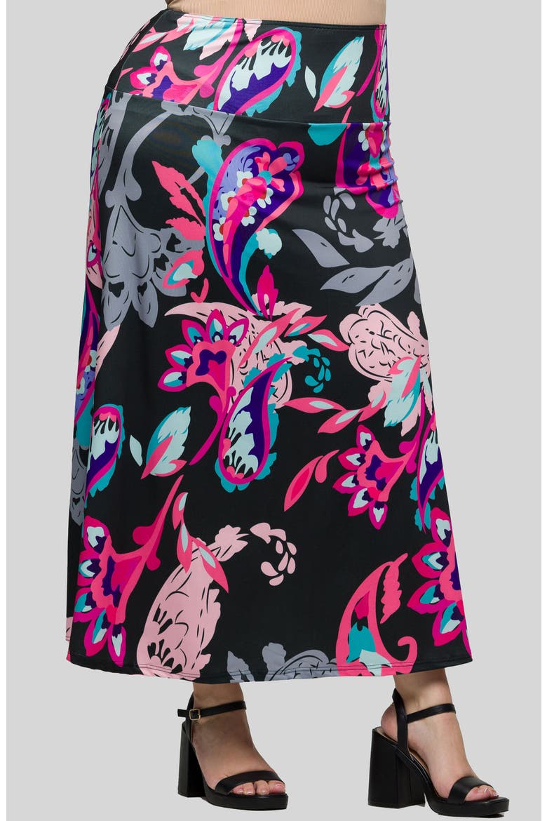 Pull-On Maxi Skirt, Alternate, color, PINK MULTI