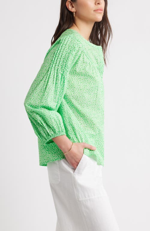 Caslon ® Pintuck Pleat Top In Green