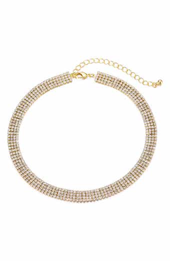Adornia Crystal Choker Necklace