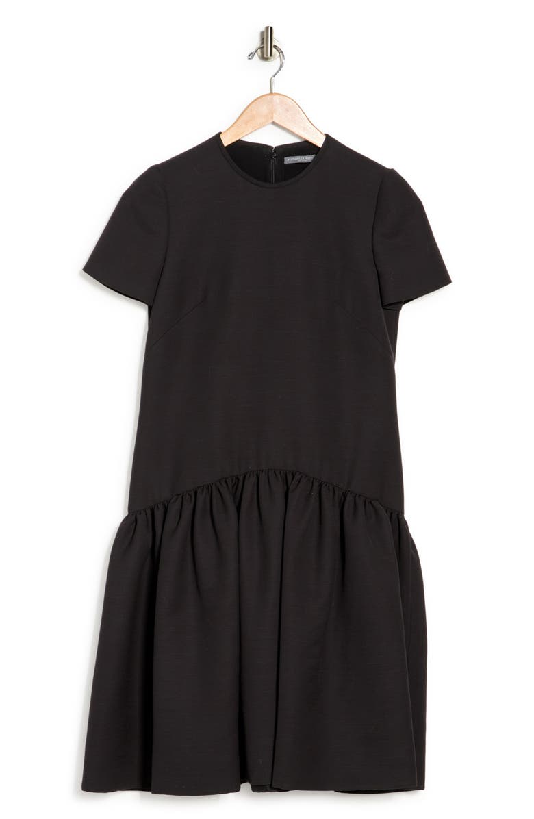 McQueen Alexander McQueen Cap Sleeve Flounce Hem Dress, Alternate, color, 