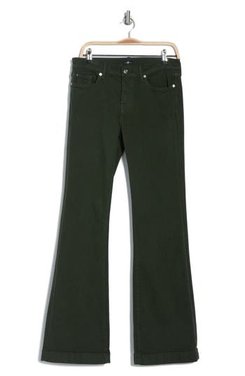 7 For All Mankind Dojo Wide Leg Flare Pants In Army