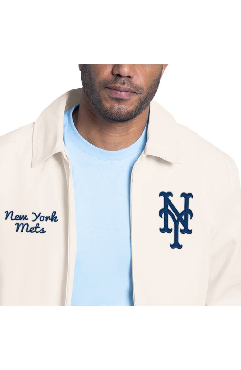 STARTER Men's Starter  White New York Mets Franchise Lightweight Full-Zip Jacket, Alternate, color, White