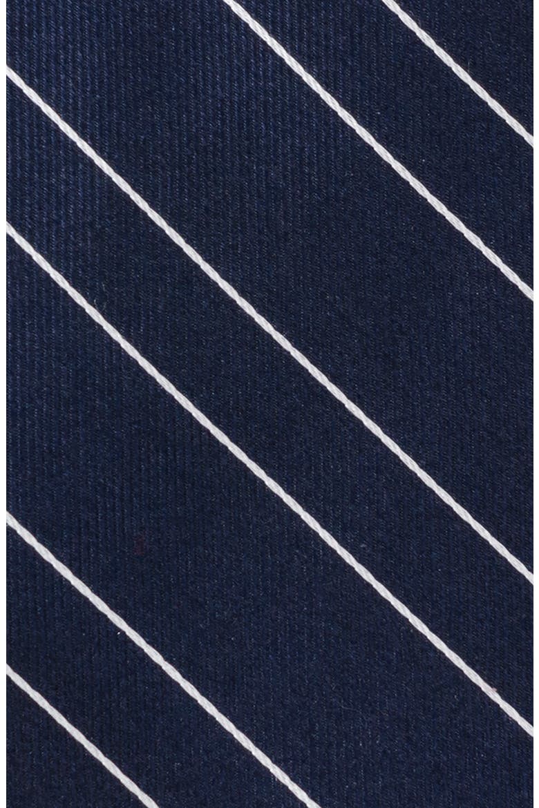 Classi Stripe Silk Tie, Alternate, color, NAVY