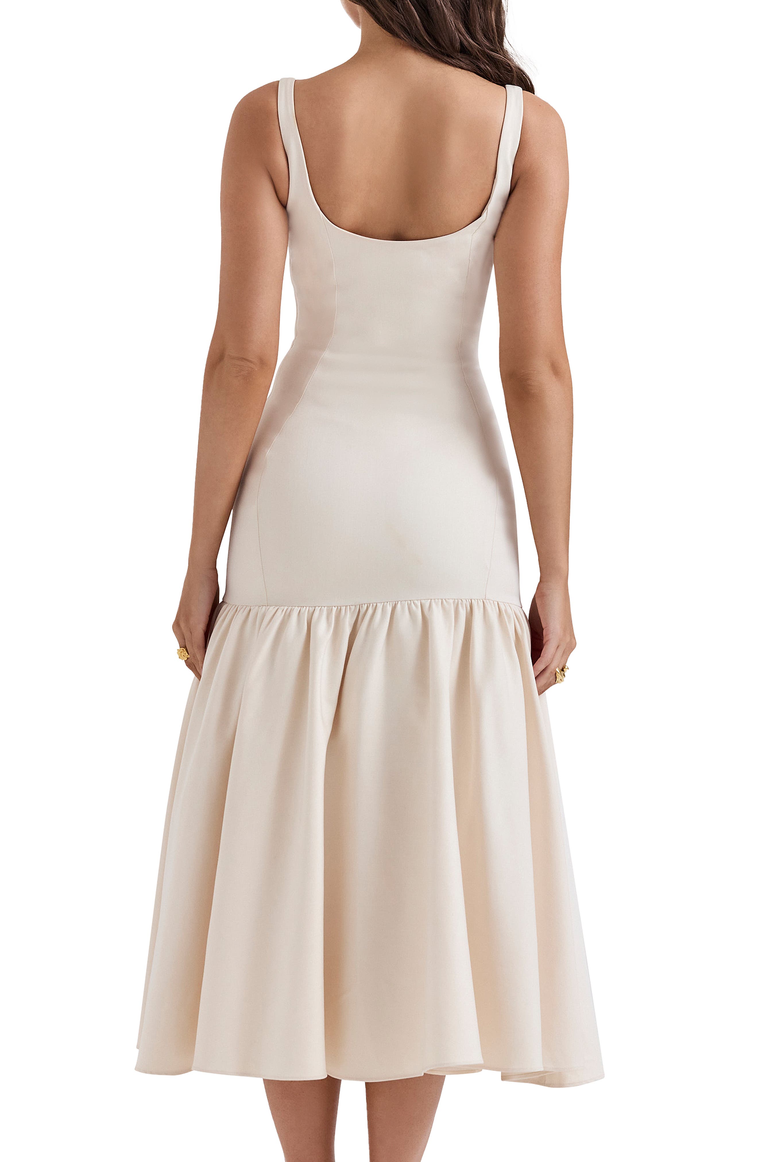 amore vintage cream dropped waist midi dress HOUSE OF CB (Women) Model is 57 and Web Collection: Prom Dresses Ireland Size For Kids:4y Danielle Maxi Dress Blue Red dress