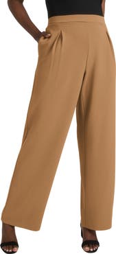Jessica London Stretch Knit Crepe Wide Leg Pant