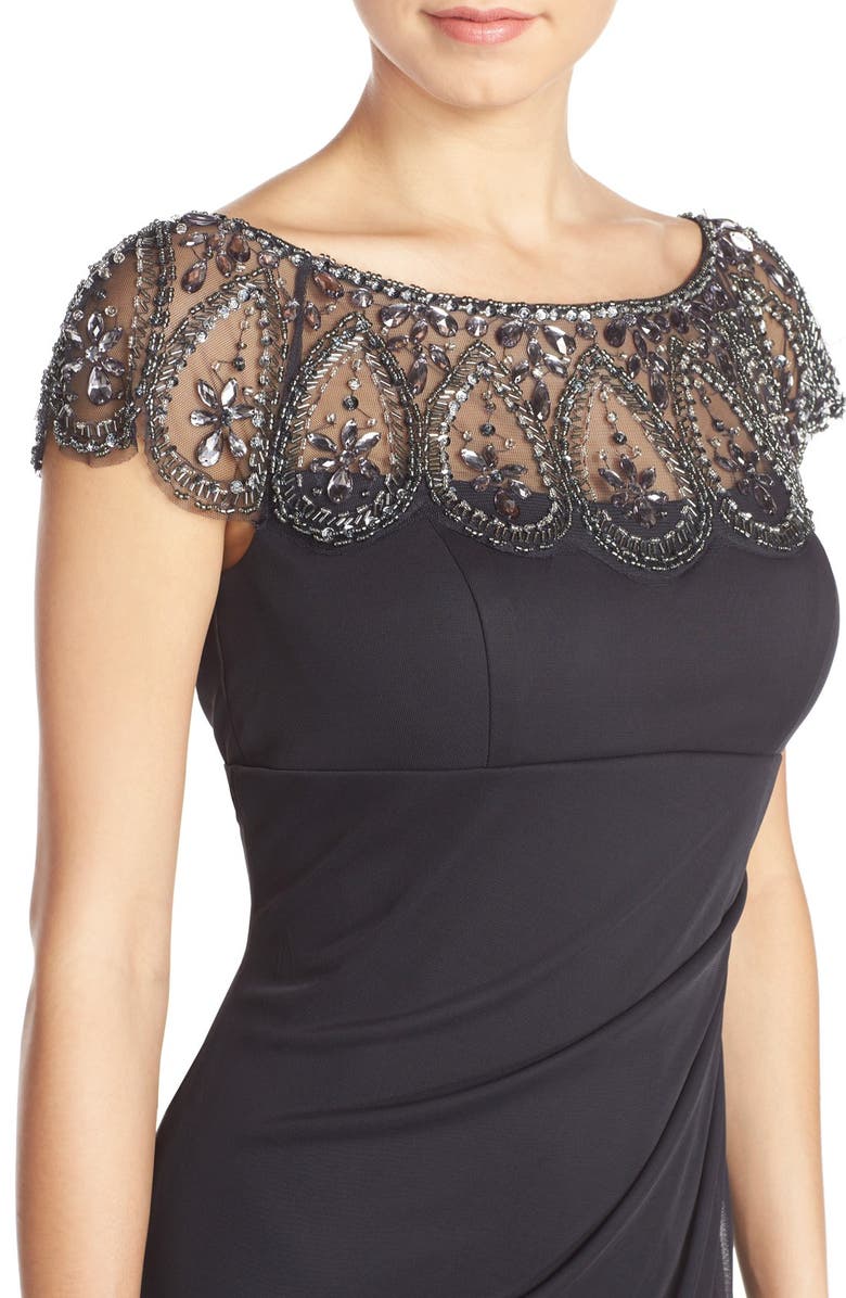 Xscape Evenings Xscape Ruched Jersey Gown, Alternate, color, 