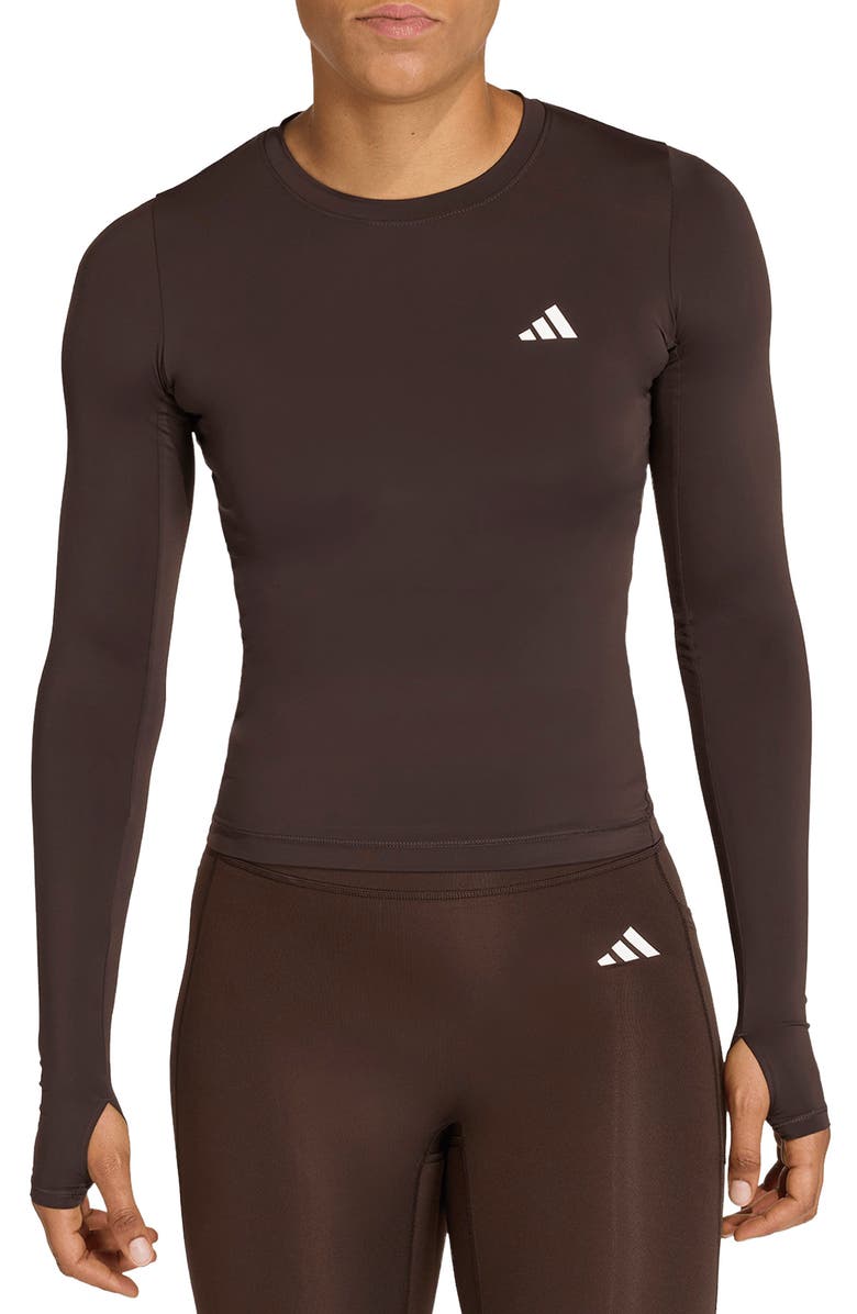 adidas Power Essentials Workout Contour Long Sleeve Top, Main, color, 