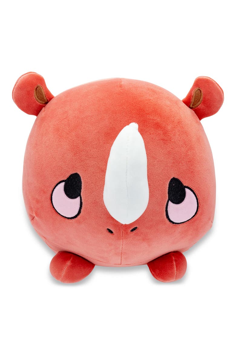 MochiOshis Rhino 12-Inch Character Plush Toy | Raiju Ookioshi, Main, color, Brown