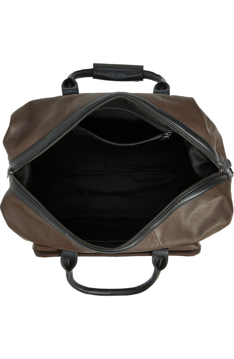 Ted Baker London Trevir Equestrian Heritage Leather Duffle Bag, Alternate, color,