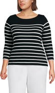 Lands' End Mariner Jersey Boatneck Top