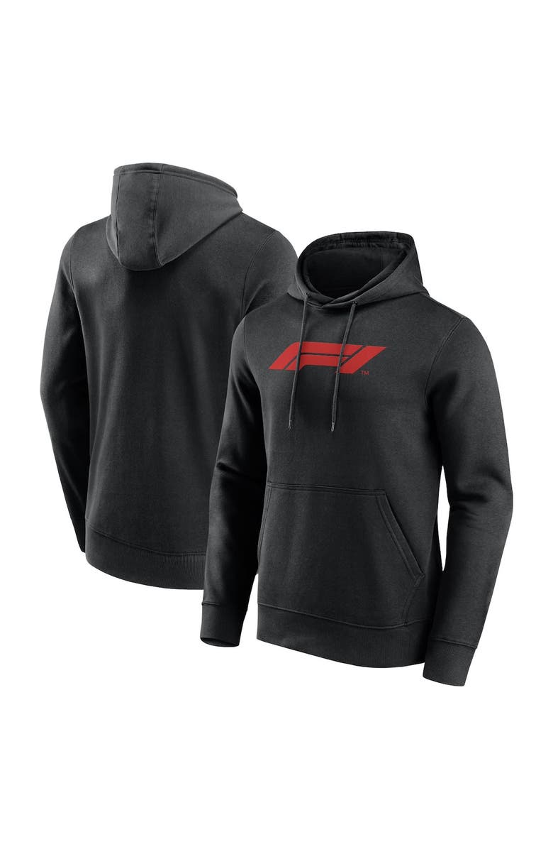 FANATICS Men's Fanatics Branded Black Formula 1 Merchandise Primary Logo Pullover Hoodie, Main, color,