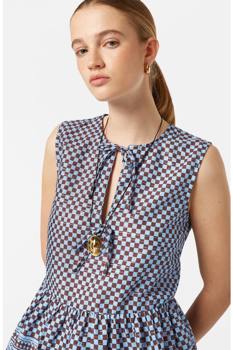 Bow Details Sleeveless Top, Alternate, color, BLOCK PRINT