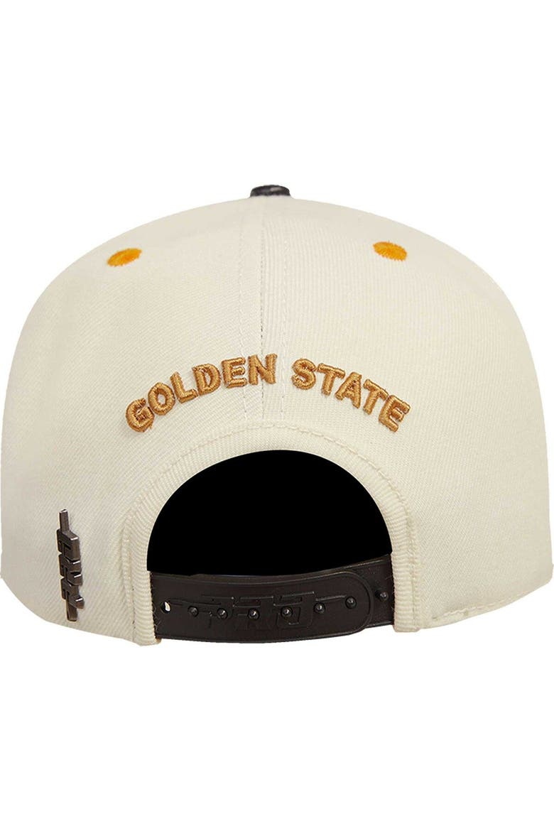 Men's Cream/Black Golden State Warriors Album Cover Snapback Hat, Alternate, color, Cream