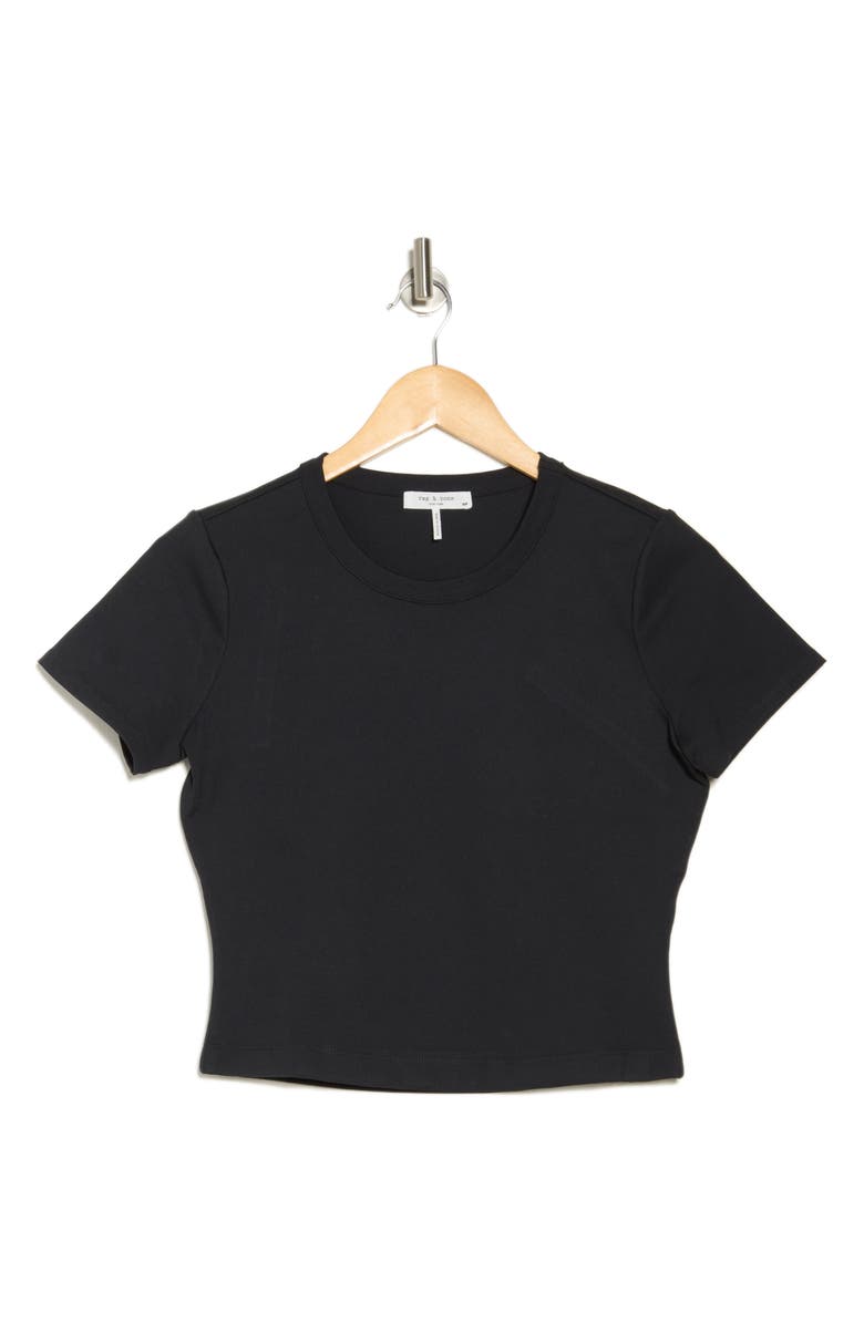 rag & bone RB Enhance Baby Tee, Alternate, color, Black