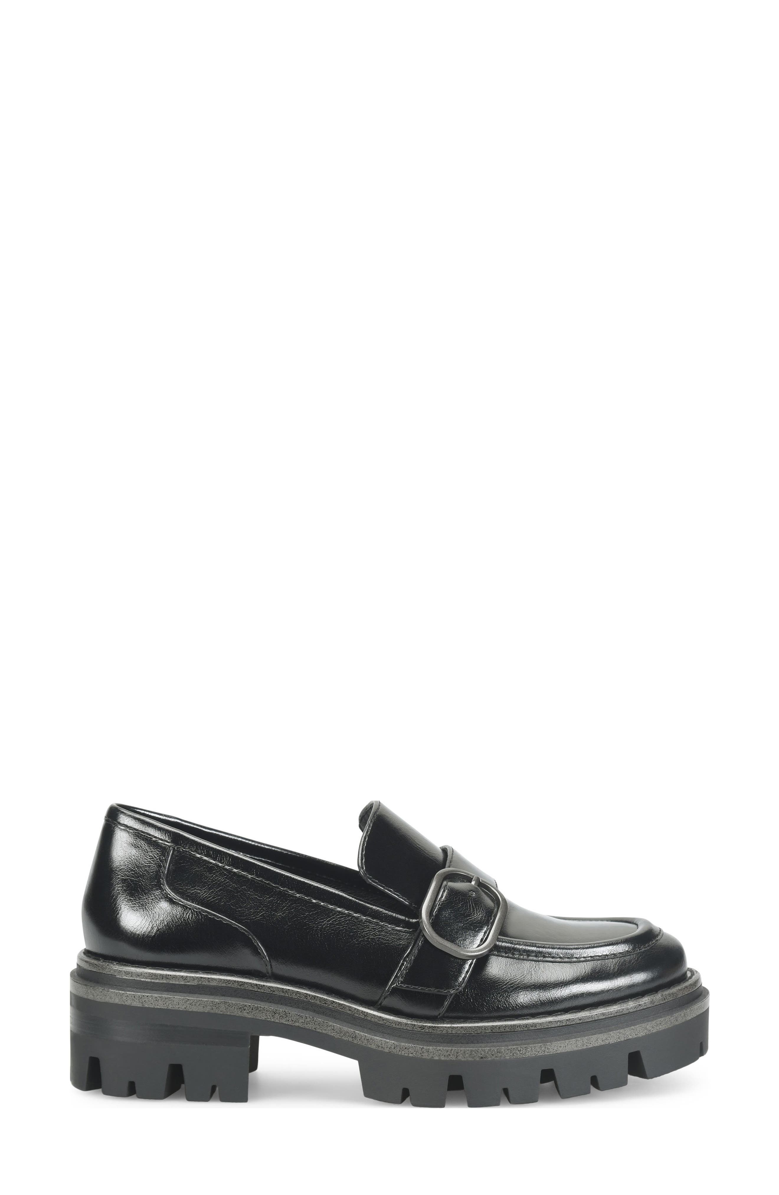 KORKS Vara Platform Loafer, Alternate, color, Black
