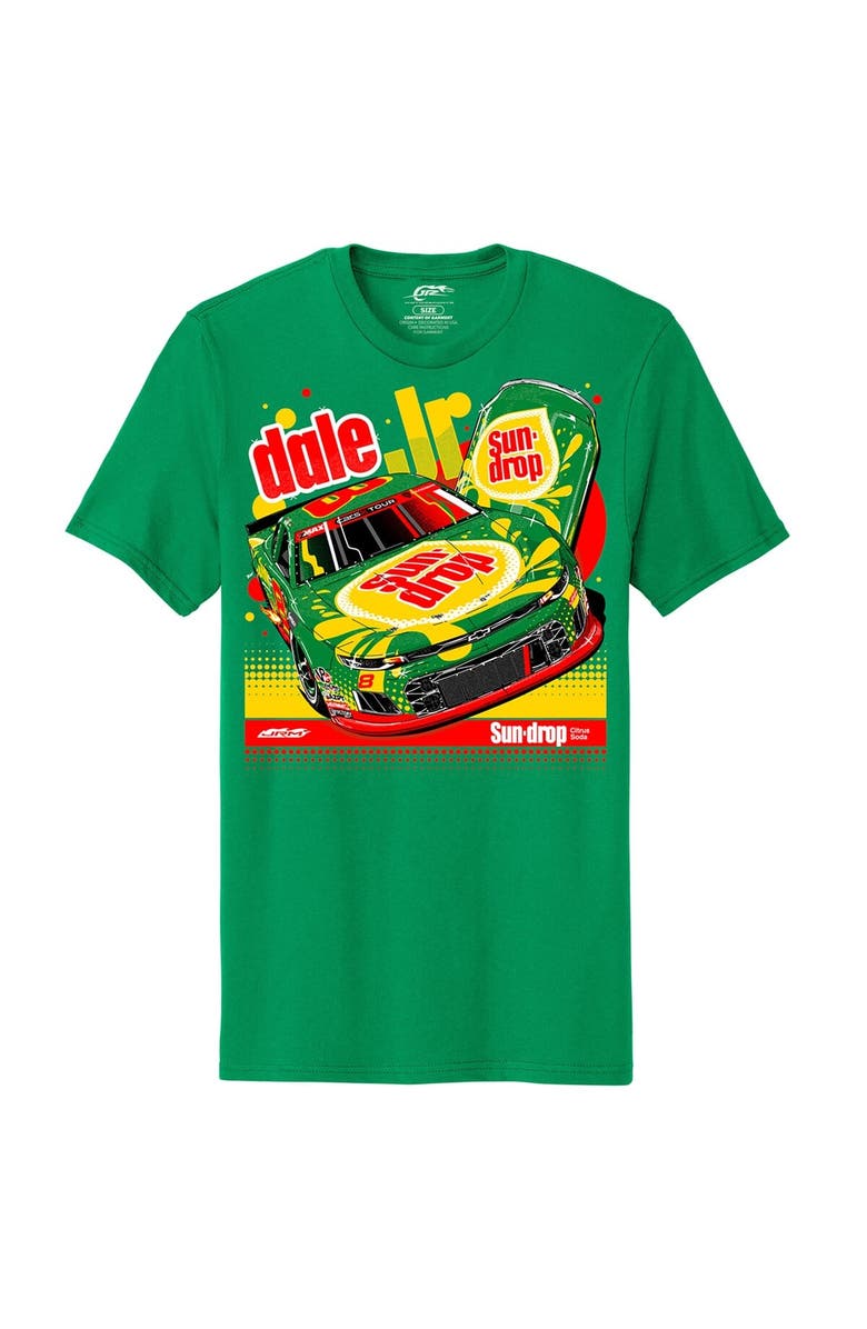 JR MOTORSPORTS OFFICIAL TEAM APPAREL Men's JR Motorsports Official Team Apparel Kelly Green Dale Earnhardt Jr. Sun Drop #8 Camaro T-Shirt, Alternate, color, Kelly Green