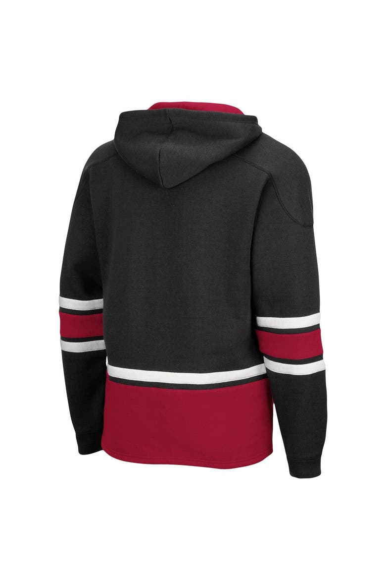 Men's Colosseum Black Stanford Cardinal Lace Up 3.0 Pullover Hoodie, Alternate, color, Black