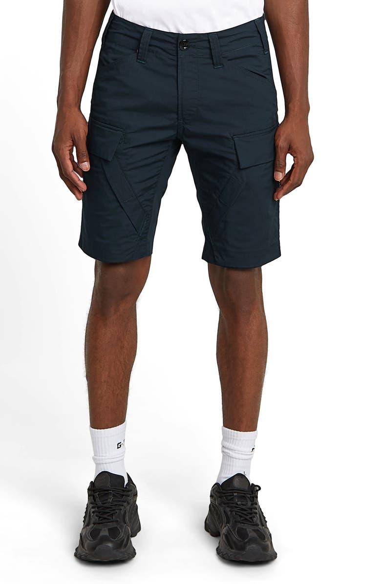 G-STAR 3D Regular Fit Cotton Blend Cargo Shorts, Main, color, Salute